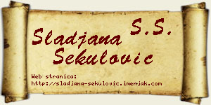 Slađana Sekulović vizit kartica
